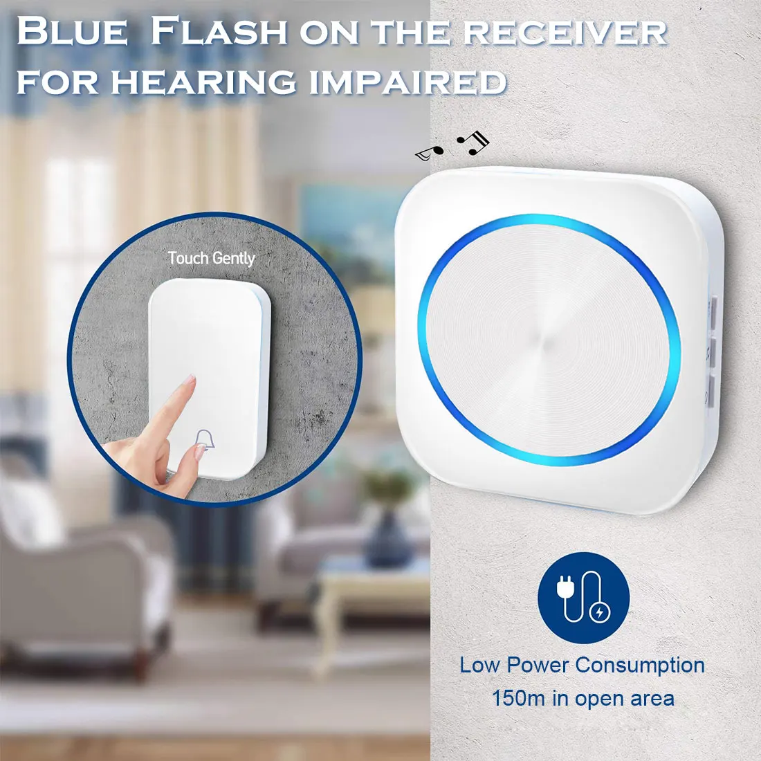 Wireless doorbell waterproof self-powered doorbell night light 4 Mode 58 Music Smart Doorbell without battery EU plug smart home
Wireless doorbell waterproof self-powered doorbell night light 4 Mode 58 Music Smart Doorbell without battery EU plug smart home