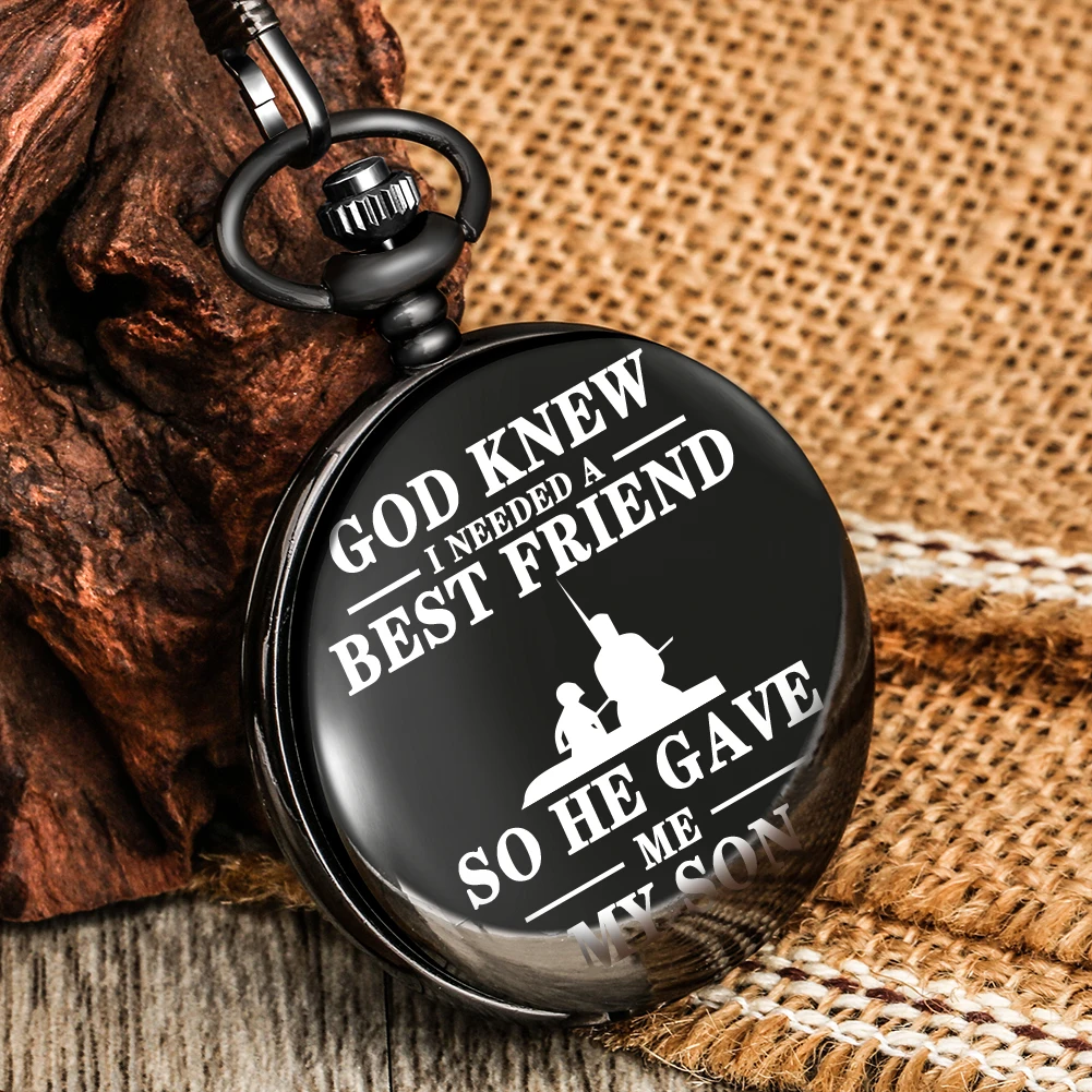 Quartz Small Clock High Quality Pocket Watch Men's Black Necklace Arabic Numerals Dial Portable Thick Chain Pendant Gift For Son
Quartz Small Clock High Quality Pocket Watch Men's Black Necklace Arabic Numerals Dial Portable Thick Chain Pendant Gift For Son