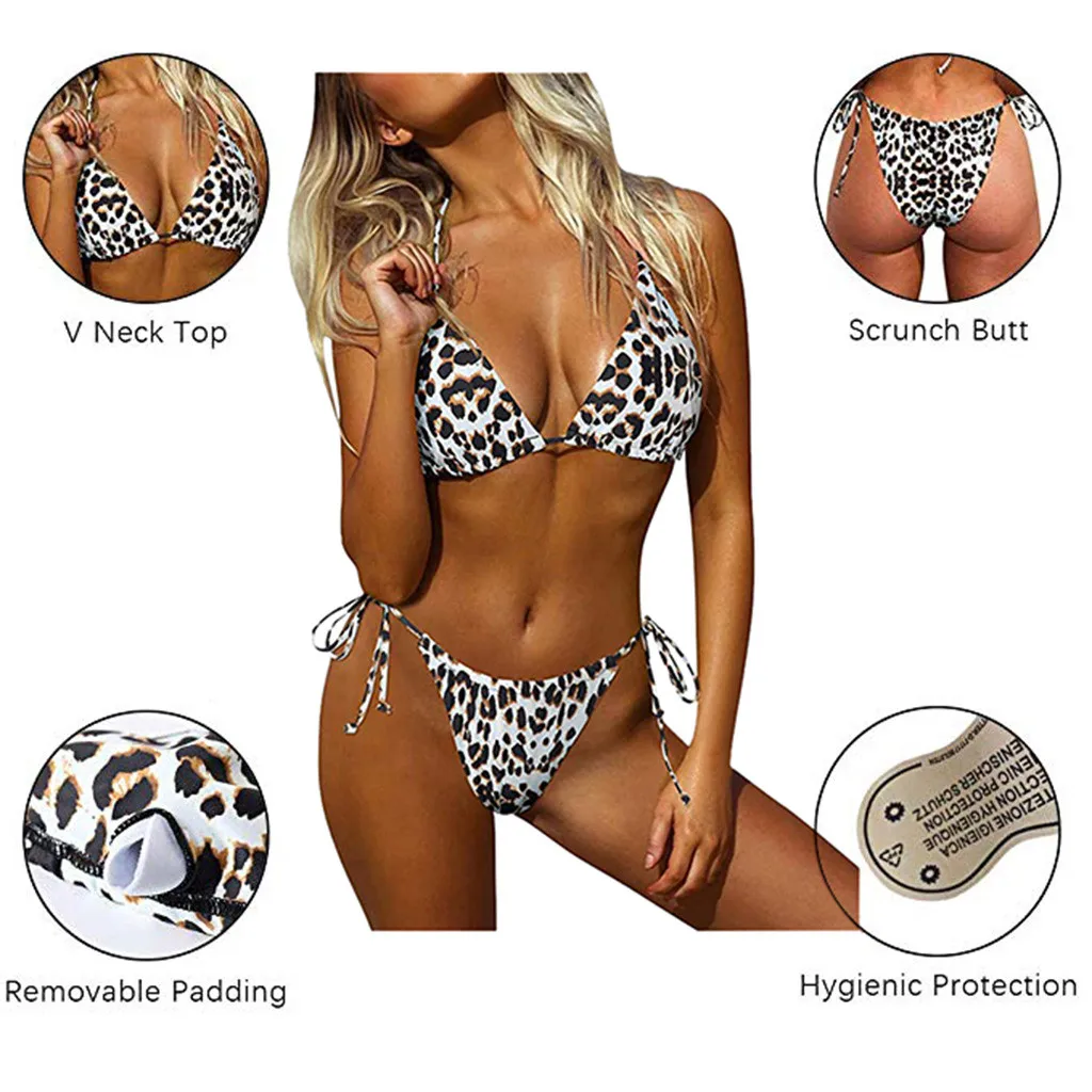 Sexy Women Summer Swimwear Bikini Bra Tie Side G-String Thong Beach Suit Swimsuit Two Piece Bathing Suit Halter Neck Swim Wear
Sexy Women Summer Swimwear Bikini Bra Tie Side G-String Thong Beach Suit Swimsuit Two Piece Bathing Suit Halter Neck Swim Wear