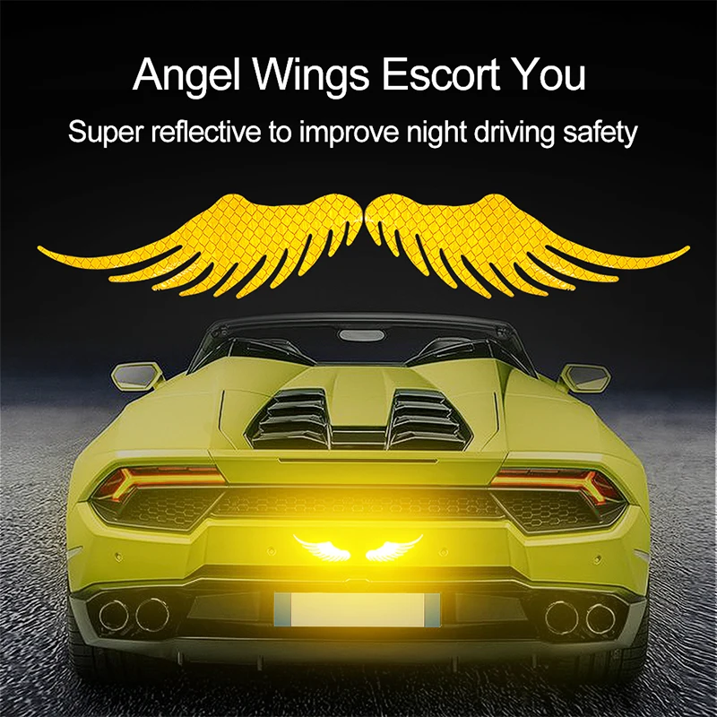 2 Pcs Safety Warning Reflective Car Sticker Angel Wings Reflective Warning Sign Funny Decal Sticker Motorbike Reflective Sticker
2 Pcs Safety Warning Reflective Car Sticker Angel Wings Reflective Warning Sign Funny Decal Sticker Motorbike Reflective Sticker