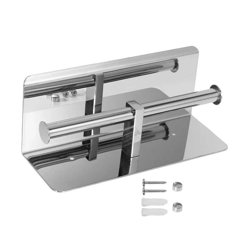 Double Toilet Paper Holder,Dual Roll Paper Dispenser,Stainless Steel Bathroom Tissue Roll Holder Cell Phone Storage Rack
Double Toilet Paper Holder,Dual Roll Paper Dispenser,Stainless Steel Bathroom Tissue Roll Holder Cell Phone Storage Rack