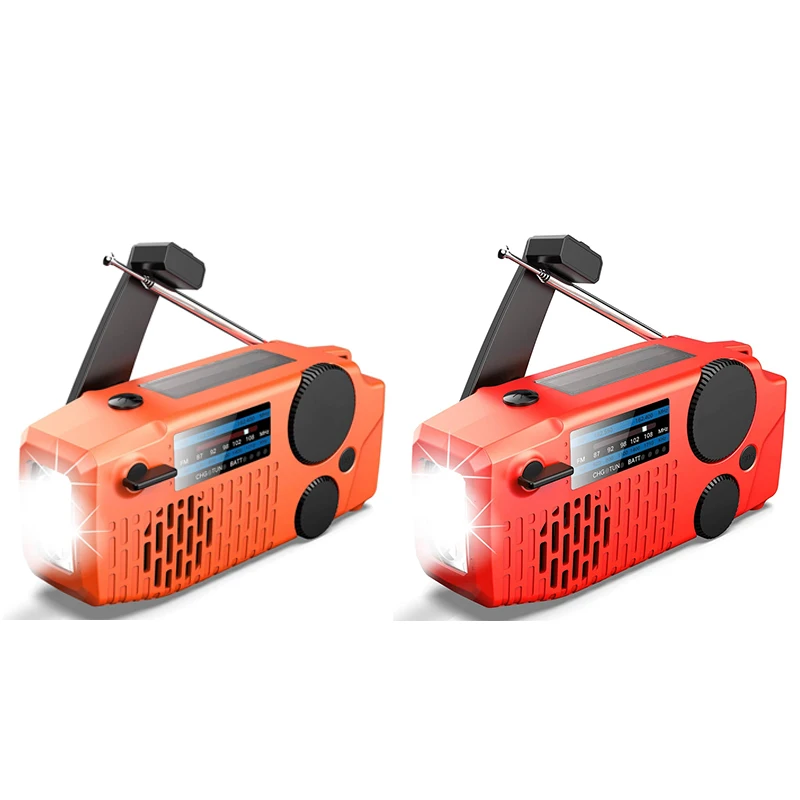 Emergency Solar Hand Crank Portable NOAA Weather Radio With AM/FM Earphone Jack LED Flashlight 2000Mah Power Bank
Emergency Solar Hand Crank Portable NOAA Weather Radio With AM/FM Earphone Jack LED Flashlight 2000Mah Power Bank