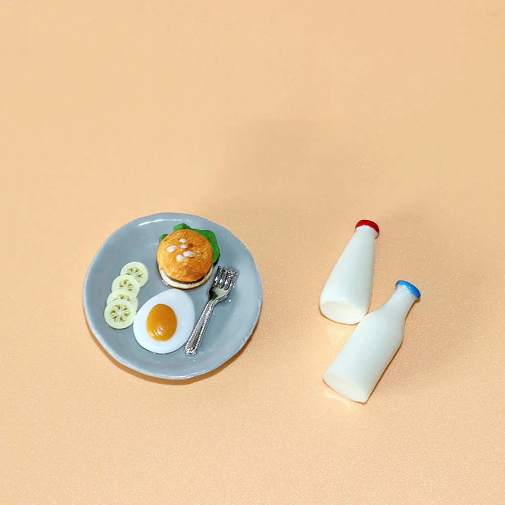 1/12 Dollhouse Miniature Accessories Mini Egg Hamburger Dish Milk Bottle Model Set Simulation Toys for Doll House Decoration
1/12 Dollhouse Miniature Accessories Mini Egg Hamburger Dish Milk Bottle Model Set Simulation Toys for Doll House Decoration