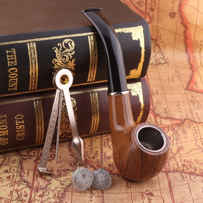 Resin Smoking Tobacco Pipe Set Classic Wooden Tobacco Herb Grinder Pipe Smoking Chimney Filter Gift for Smoke Accessories
Resin Smoking Tobacco Pipe Set Classic Wooden Tobacco Herb Grinder Pipe Smoking Chimney Filter Gift for Smoke Accessories