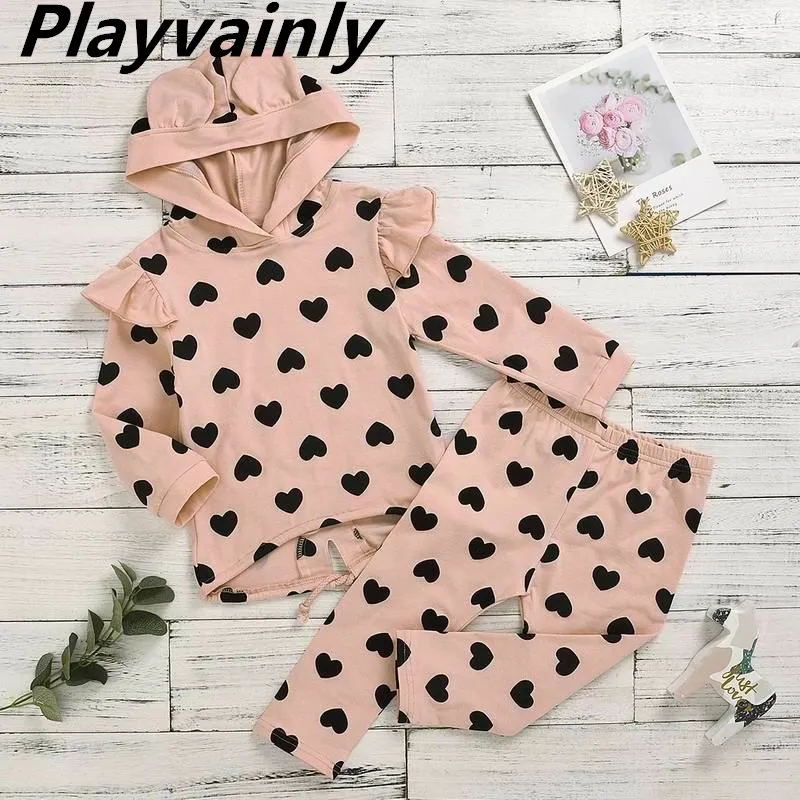 Wholesale 2020 Autumn Winter New Girls Outfits Love Heart Print Long Sleeve Sweatshirts+pants Suits Girls Clothing Set E156
Wholesale 2020 Autumn Winter New Girls Outfits Love Heart Print Long Sleeve Sweatshirts+pants Suits Girls Clothing Set E156