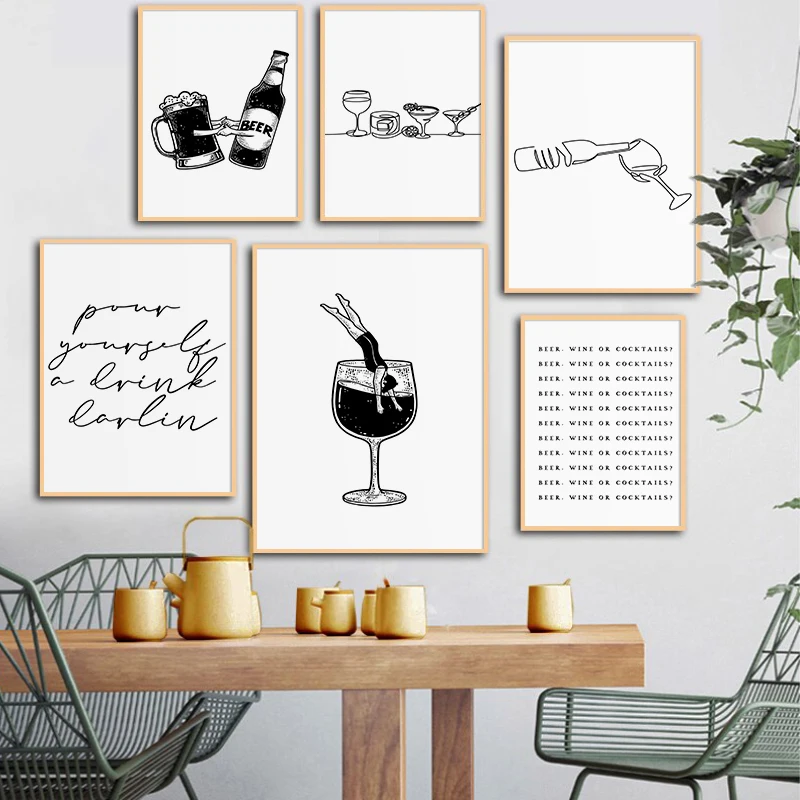 Minimalist Abstract Wine Beer Cocktail Line Drawing Painting Kitchen Wall Art Canvas Poster Print Bar Restaurant Decor Picture
Minimalist Abstract Wine Beer Cocktail Line Drawing Painting Kitchen Wall Art Canvas Poster Print Bar Restaurant Decor Picture