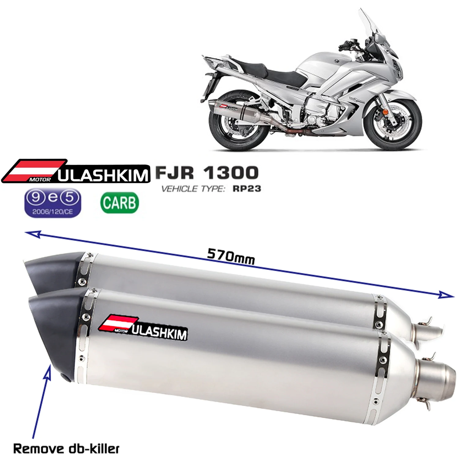 Глушитель выхлопных газов FJR1300 FJR XJR 1300 для мотоциклов глушитель дБ мотора Escape XJR1300