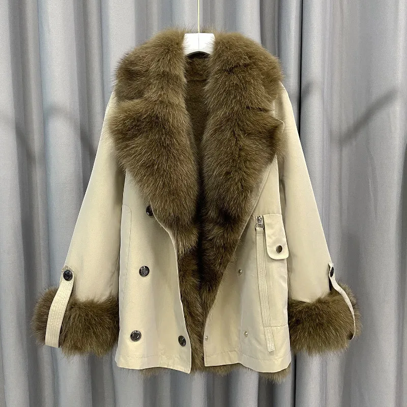 Extreme Cold Weather Warm Parka Women's Coat 2021winter New Safari Style Rabbit Fur Liner Detachable Fox Fur Collar Fur Jacket
Extreme Cold Weather Warm Parka Women's Coat 2021winter New Safari Style Rabbit Fur Liner Detachable Fox Fur Collar Fur Jacket