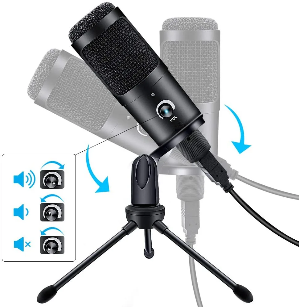 Professional Studio Microphone Usb Wired Condenser Karaoke Mic Computer Microphones Shock Mount+Foam Cap+Cable for Pc Notebook
Professional Studio Microphone Usb Wired Condenser Karaoke Mic Computer Microphones Shock Mount+Foam Cap+Cable for Pc Notebook