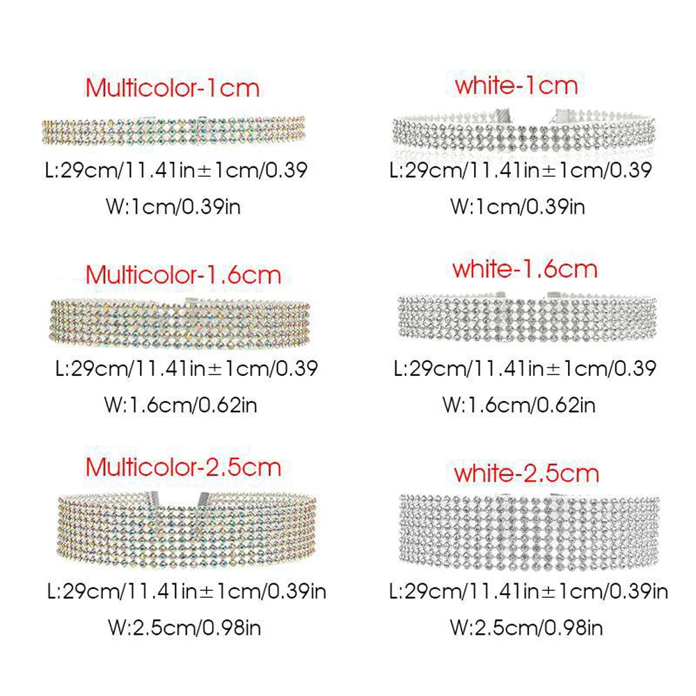 NEW Crystal Rhinestone Choker Necklace Women Wedding Accessories Silver Color Chain Punk Gothic Chokers Jewelry Collier Femme
NEW Crystal Rhinestone Choker Necklace Women Wedding Accessories Silver Color Chain Punk Gothic Chokers Jewelry Collier Femme