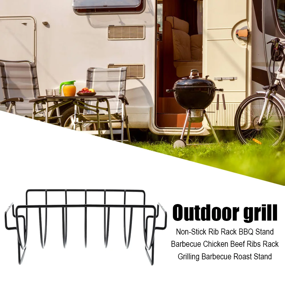 Non-Stick Rib Rack BBQ Stand Barbecue Chicken Beef Ribs Rack Grilling Barbecue Roast Stand for Spare Rib Turkeys
Non-Stick Rib Rack BBQ Stand Barbecue Chicken Beef Ribs Rack Grilling Barbecue Roast Stand for Spare Rib Turkeys