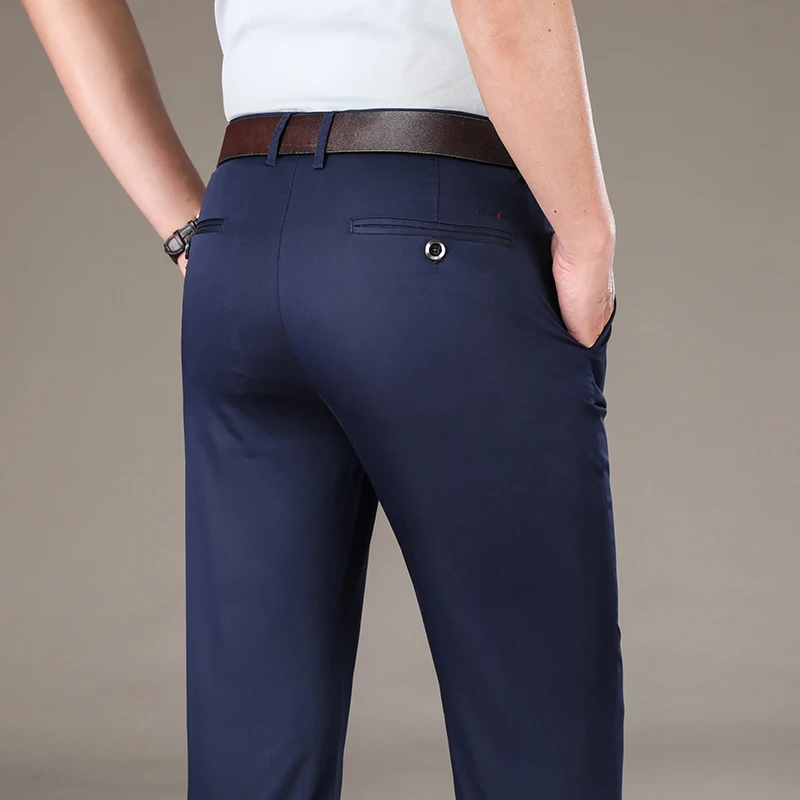 Business High Waist Men'S Thin Casual Pants 2022 Spring Summer New Loose Straight Elastic Trousers Male Brand Formal Suit Pants
Business High Waist Men'S Thin Casual Pants 2022 Spring Summer New Loose Straight Elastic Trousers Male Brand Formal Suit Pants