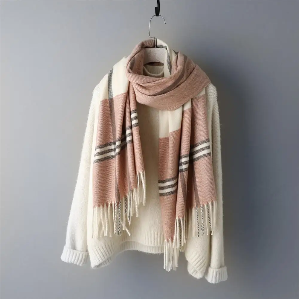 New autumn and winter fashion striped tassel cotton and linen scarves women's long Scarf female cashmere office shawl
New autumn and winter fashion striped tassel cotton and linen scarves women's long Scarf female cashmere office shawl