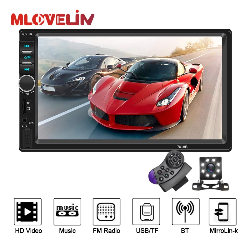 MLOVELIN автомобильный радиоприемник FM AUX USB SD 7 'ɻluetooth универсальный MP3 MP5 плеер с