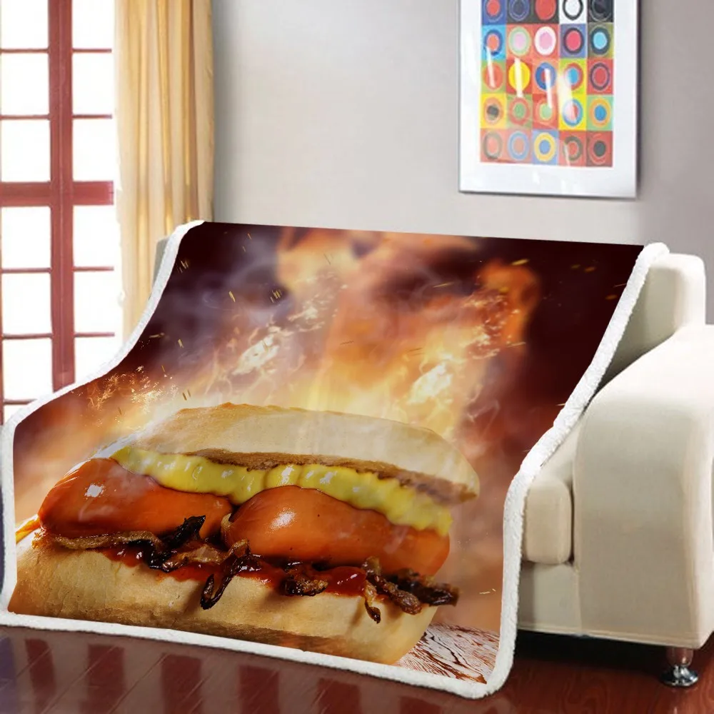 Burger Pizza 3D Printing Sherpa Plush Blanket Christmas Gift Winter Warm Blanket Sofa Bed Nap Home Decoration Blanket
Burger Pizza 3D Printing Sherpa Plush Blanket Christmas Gift Winter Warm Blanket Sofa Bed Nap Home Decoration Blanket