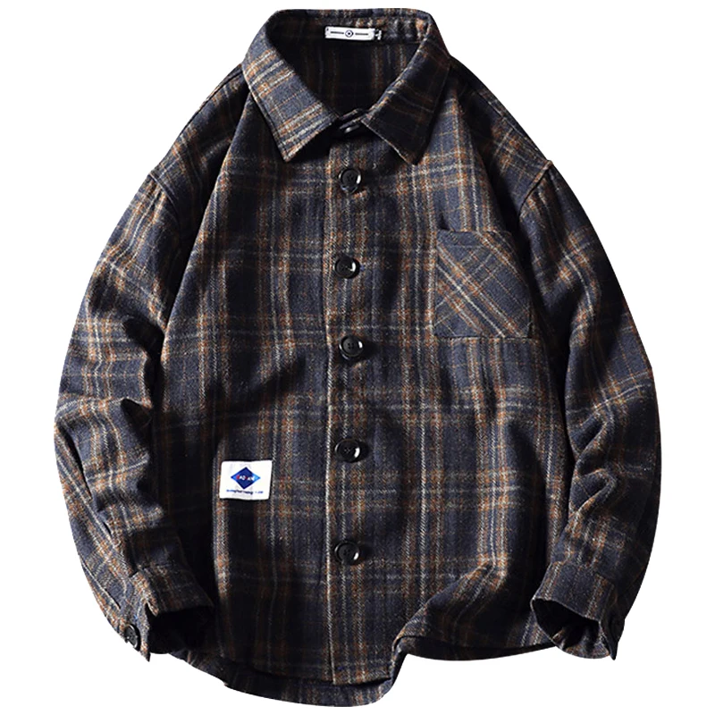 Autumn new plaid coat men's plus-size fat loose student versatile woolen jacket jacket
Autumn new plaid coat men's plus-size fat loose student versatile woolen jacket jacket