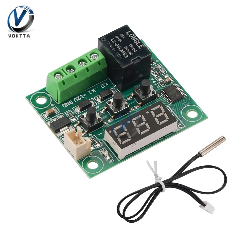 W1209 LED Thermostat DC 5V 24V NTC Thermostat Temperature Control Switch Temperature Controller Relay Output Thermostat
W1209 LED Thermostat DC 5V 24V NTC Thermostat Temperature Control Switch Temperature Controller Relay Output Thermostat