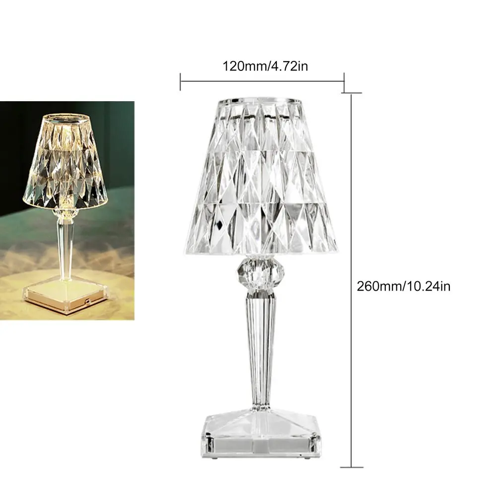 Diamond Table Lamp USB Rechargeable Acrylic Decoration Desk Lamps Bedroom Bedside Crystal Lighting Lamp
Diamond Table Lamp USB Rechargeable Acrylic Decoration Desk Lamps Bedroom Bedside Crystal Lighting Lamp