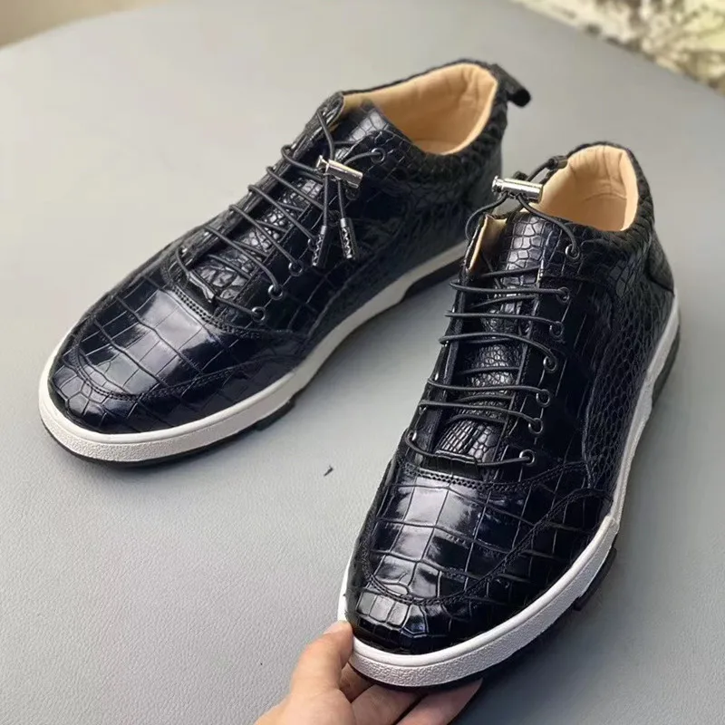 Authentic Real Crocodile Belly Skin Men's Casual Walking Sneakers Genuine Alligator Leather Elastic Band Male Driving Flats
Authentic Real Crocodile Belly Skin Men's Casual Walking Sneakers Genuine Alligator Leather Elastic Band Male Driving Flats