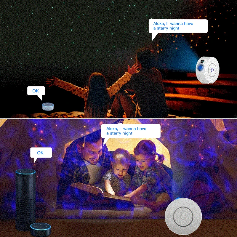 Tuya Smart Star Projector WiFi Laser Starry Sky Projector Waving Night Light Led Colorful Lazer Wireless Voice Control Xia Alexa
Tuya Smart Star Projector WiFi Laser Starry Sky Projector Waving Night Light Led Colorful Lazer Wireless Voice Control Xia Alexa