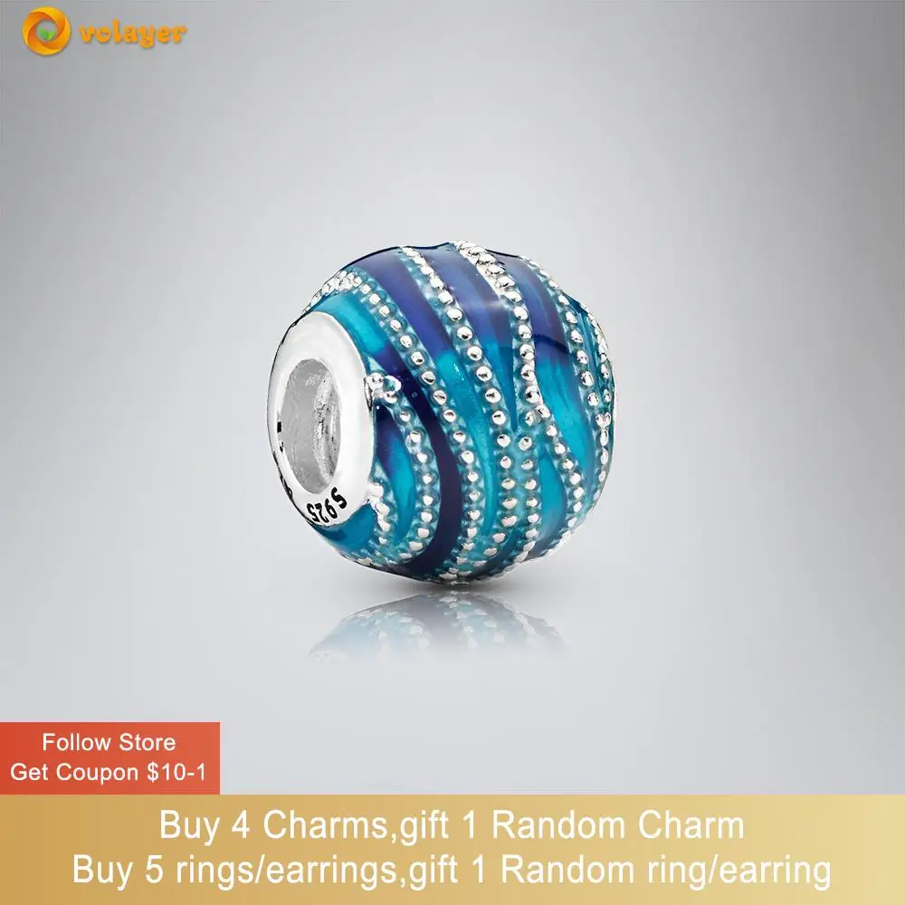 Volayer 925 Sterling Silver Beads Blue Swirls Charm Mixed Enamel Charms fit Original Pandora Bracelets for Women Jewelry Making
Volayer 925 Sterling Silver Beads Blue Swirls Charm Mixed Enamel Charms fit Original Pandora Bracelets for Women Jewelry Making