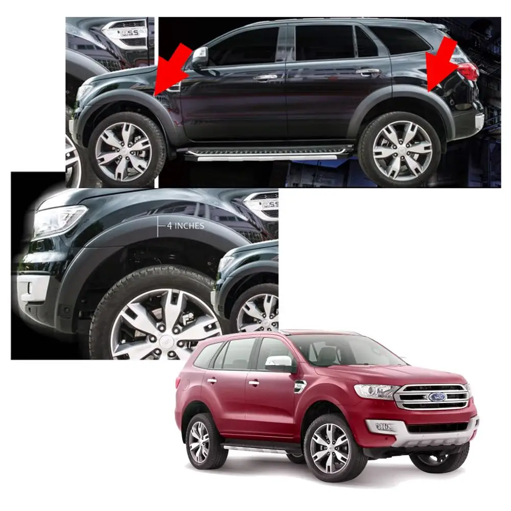 Mudguards Wheel Arch Fender Flares For Ford Everest Endeavour 2016 2017 2018 2019 2020 Matte Black 
Mudguards Wheel Arch Fender Flares For Ford Everest Endeavour 2016 2017 2018 2019 2020 Matte Black