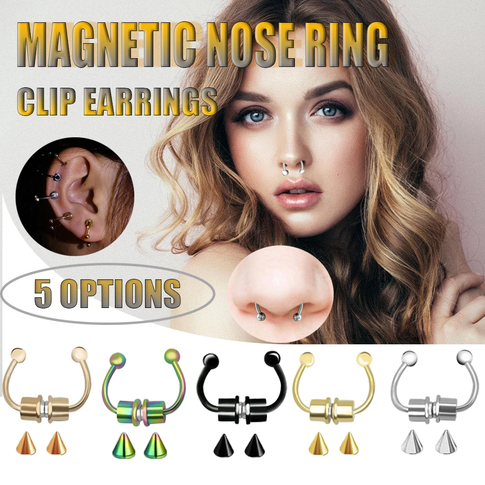 Magnetic Septum Piercing Nose Rings Fake Piercing for Women Horseshoe earring in the nose Clip Body Jewelry Accessories Gifts
Magnetic Septum Piercing Nose Rings Fake Piercing for Women Horseshoe earring in the nose Clip Body Jewelry Accessories Gifts