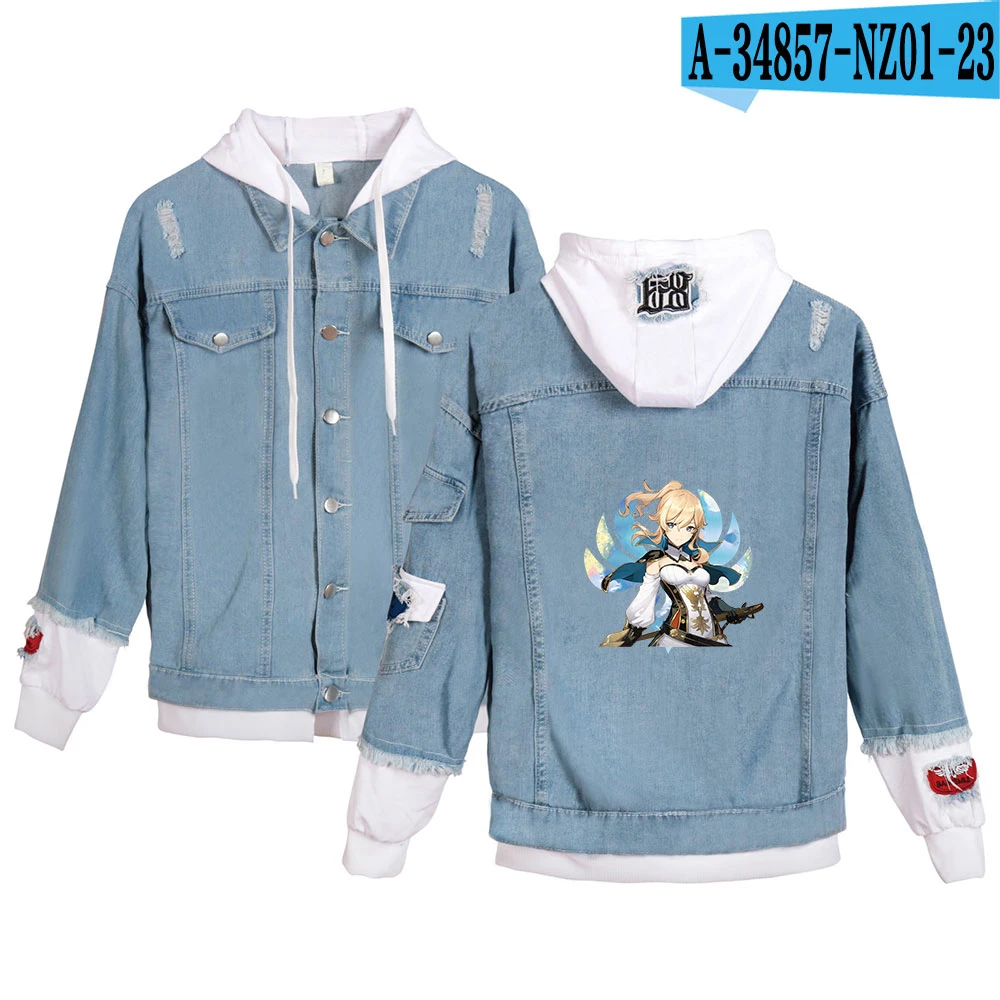 Genshin Impact Men/women's Denim Jacket Streetwear Hip Hop Hoodie Jean Jackets Male Casual Outerwear Fashion Slim Fit Coat
Genshin Impact Men/women's Denim Jacket Streetwear Hip Hop Hoodie Jean Jackets Male Casual Outerwear Fashion Slim Fit Coat