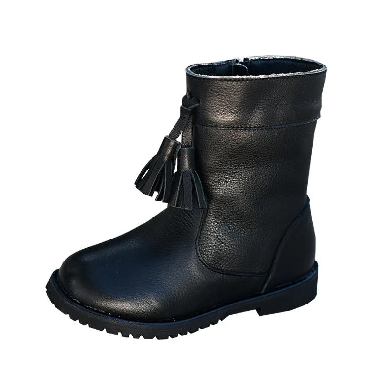 Cowhide Girls boots tassel kids mid-calf boots Genuine Leather winter student snow boots fall Children's Martin boots
Cowhide Girls boots tassel kids mid-calf boots Genuine Leather winter student snow boots fall Children's Martin boots