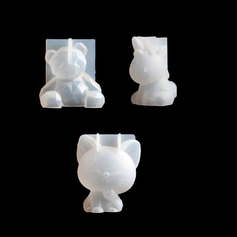 3D Silicone Mold DIY Geometry Stereo Bear Deer Cat Animal Mold Ornament Mold Cake Decoration Tools
3D Silicone Mold DIY Geometry Stereo Bear Deer Cat Animal Mold Ornament Mold Cake Decoration Tools