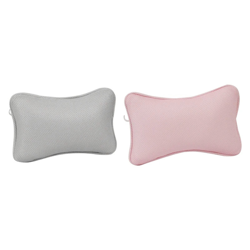 2x 3D Mesh Spa Bathtub Headrest Pillow with Suction Cups Non-Slip Cushion Bath Tub Spa Pillow (Gray&Pink)
2x 3D Mesh Spa Bathtub Headrest Pillow with Suction Cups Non-Slip Cushion Bath Tub Spa Pillow (Gray&Pink)