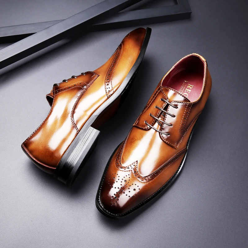 Men's Casual Dress Shoes Solid Color Business Lace-up Brock Leather Breathable Low Heels Large Size Business Single Shoes
Men's Casual Dress Shoes Solid Color Business Lace-up Brock Leather Breathable Low Heels Large Size Business Single Shoes