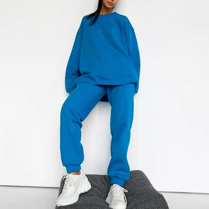 Fleece Women's Long Sleeve Tracksuit Sets 2021 Autumn Solid Hoodies Joggers Sportpants Suits Female Casual Sport 2 Piece Set
Fleece Women's Long Sleeve Tracksuit Sets 2021 Autumn Solid Hoodies Joggers Sportpants Suits Female Casual Sport 2 Piece Set