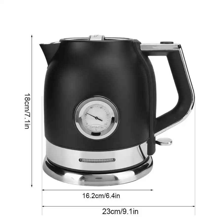 1.8L 304 Stainless Steel Electric Kettle Temperature Control Fast Heating Water Boiler Pot Tea Milk Coffee Boiling Teapot 1500W
1.8L 304 Stainless Steel Electric Kettle Temperature Control Fast Heating Water Boiler Pot Tea Milk Coffee Boiling Teapot 1500W