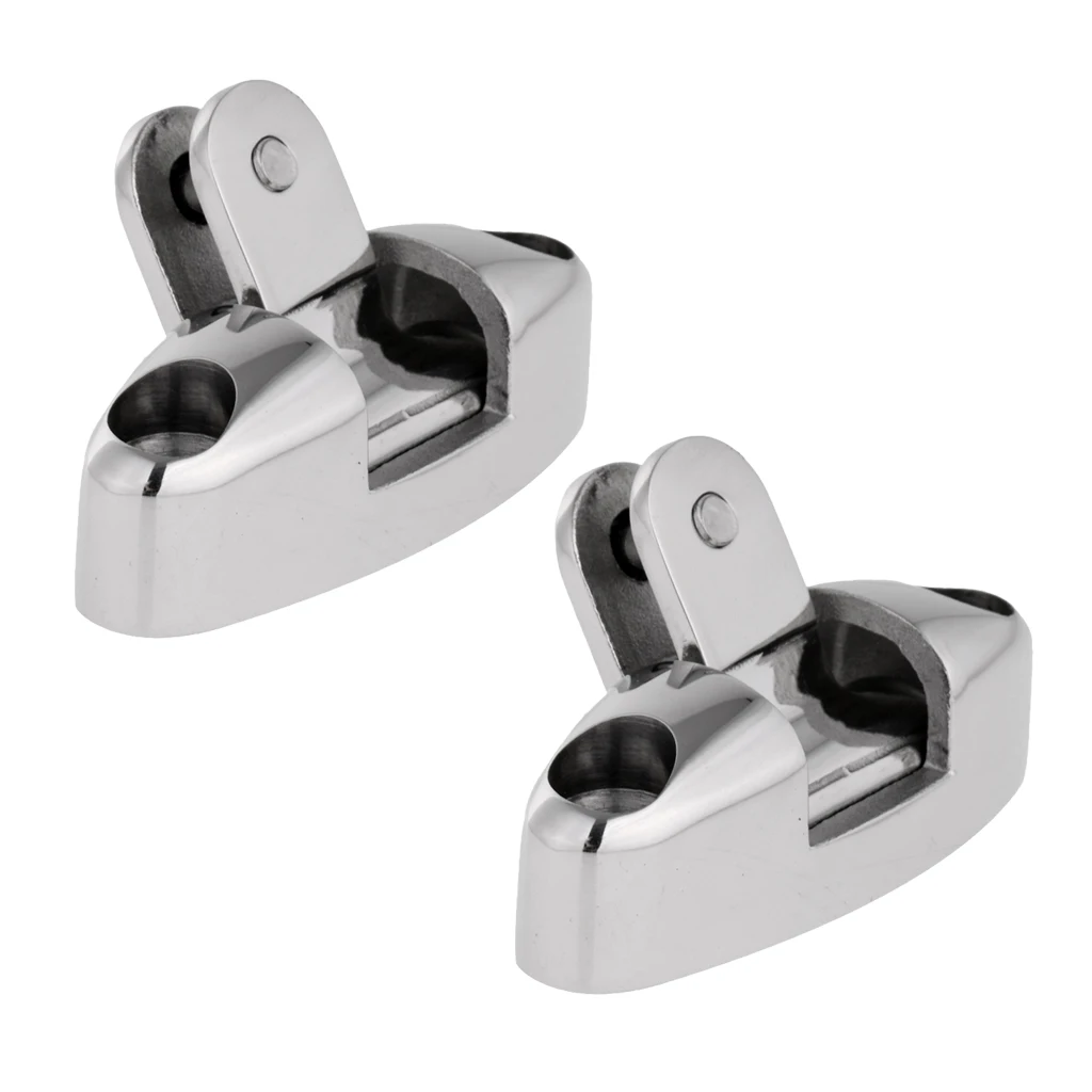 2 Pieces 316 Marine Grade Stainless Steel Boat Bimini Top Fitting Swivel Deck Hinge with Rubber Pad 2.75 x 0.98 x 1.77 inch 
2 Pieces 316 Marine Grade Stainless Steel Boat Bimini Top Fitting Swivel Deck Hinge with Rubber Pad 2.75 x 0.98 x 1.77 inch
