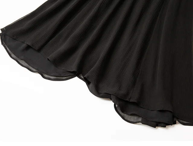 New Women's Black Wrap Midi Dress V-neck Lace Stitching Edge Lace-up Waist Long Robe
New Women's Black Wrap Midi Dress V-neck Lace Stitching Edge Lace-up Waist Long Robe