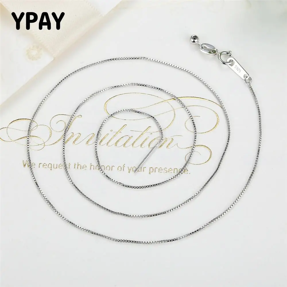 YPAY Real 925 Sterling Silver Box Chains Adjustable Necklaces Fit For Pendant Charm Women Men Luxury S925 Fine Jewelry YMN045
YPAY Real 925 Sterling Silver Box Chains Adjustable Necklaces Fit For Pendant Charm Women Men Luxury S925 Fine Jewelry YMN045