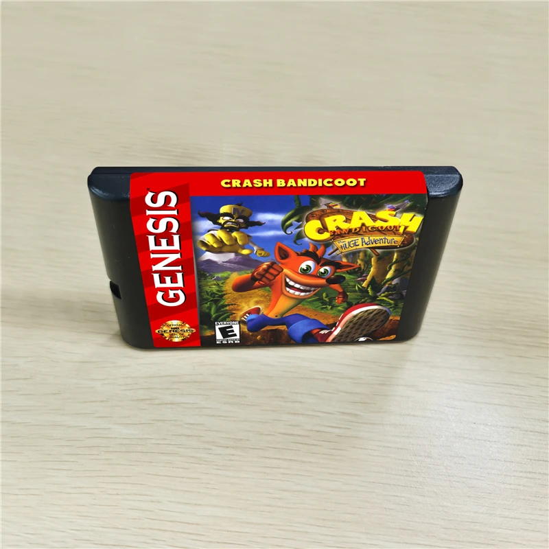 Аварии бандикут 16 бит MD игры Картридж для MegaDrive Genesis консоли|Запасные части| |