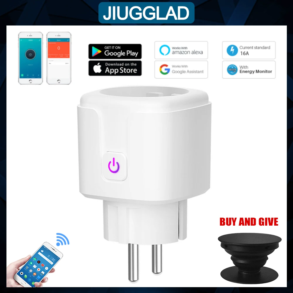 Smart Plug WiFi Socket Power Monitor Timing Function Tuya Smart Life APP Control Works With Alexa Google Home Office EU 16A 
Smart Plug WiFi Socket Power Monitor Timing Function Tuya Smart Life APP Control Works With Alexa Google Home Office EU 16A