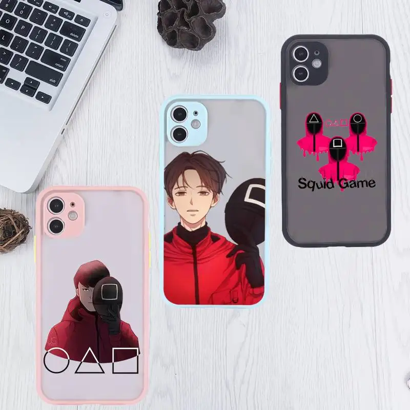 squid game Phone Case For iPhone 12 11 Mini Pro XR XS Max 7 8 Plus X Matte transparent Pink Back Cover
squid game Phone Case For iPhone 12 11 Mini Pro XR XS Max 7 8 Plus X Matte transparent Pink Back Cover
