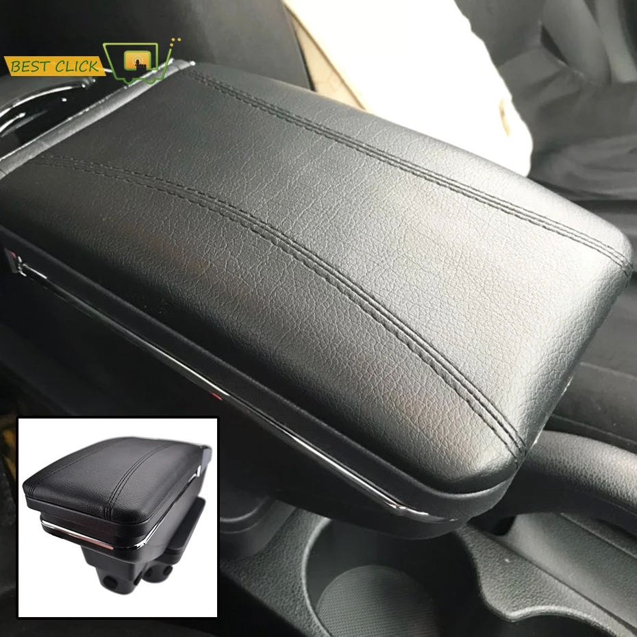 XUKEY для hyundai New Accent Solaris 2 подлокотник 2017 2018 кожаный черный центральная консоль