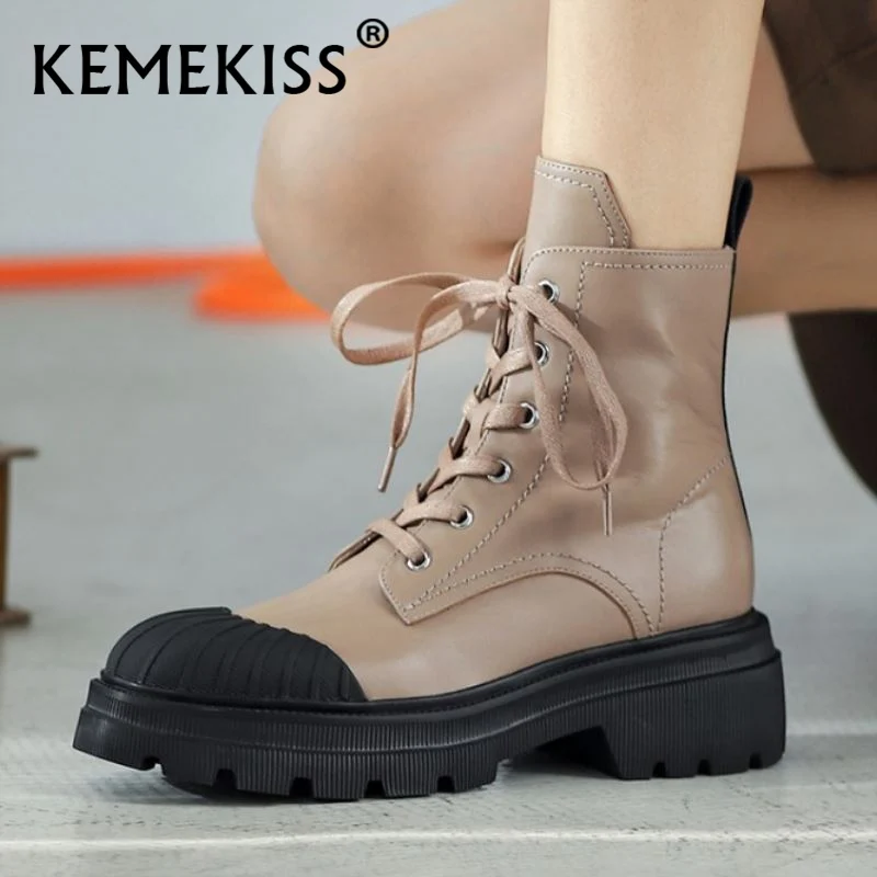 Новые женские ботильоны KemeKiss из натуральной кожи, зимняя женская обувь разных цветов, модная крутая короткая обувь, размер 34-40
Новые женские ботильоны KemeKiss из натуральной кожи, зимняя женская обувь разных цветов, модная крутая короткая обувь, размер 34-40