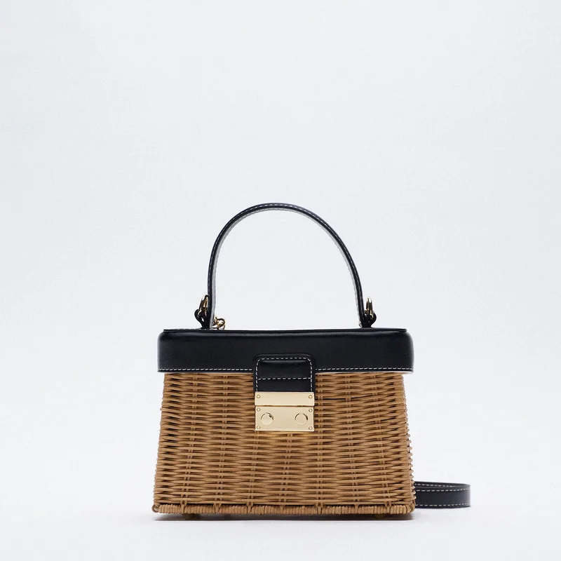 Vintage Woven Rattan Bag Flip Box Hand-Held Crossbody Bags Casual Straw Shoulder Beach Bag Handbags Handmade Messenger Clutch
Vintage Woven Rattan Bag Flip Box Hand-Held Crossbody Bags Casual Straw Shoulder Beach Bag Handbags Handmade Messenger Clutch