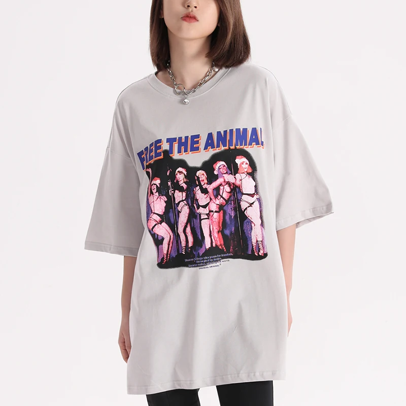 T Shirts Women Harajuku Free The Animal Letter Print Y2k Aesthetic Tops Tees 100% Cotton Streetwear TShirt Goth Female T-shirt
T Shirts Women Harajuku Free The Animal Letter Print Y2k Aesthetic Tops Tees 100% Cotton Streetwear TShirt Goth Female T-shirt