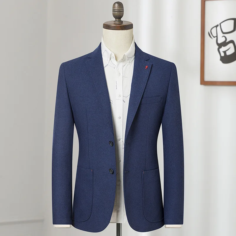 Мужской Блейзер Slim Fit, Новинка осени 2021, мужской костюм, куртка, корейский тренд, деловой Повседневный шерстяной костюм 
Мужской Блейзер Slim Fit, Новинка осени 2021, мужской костюм, куртка, корейский тренд, деловой Повседневный шерстяной костюм