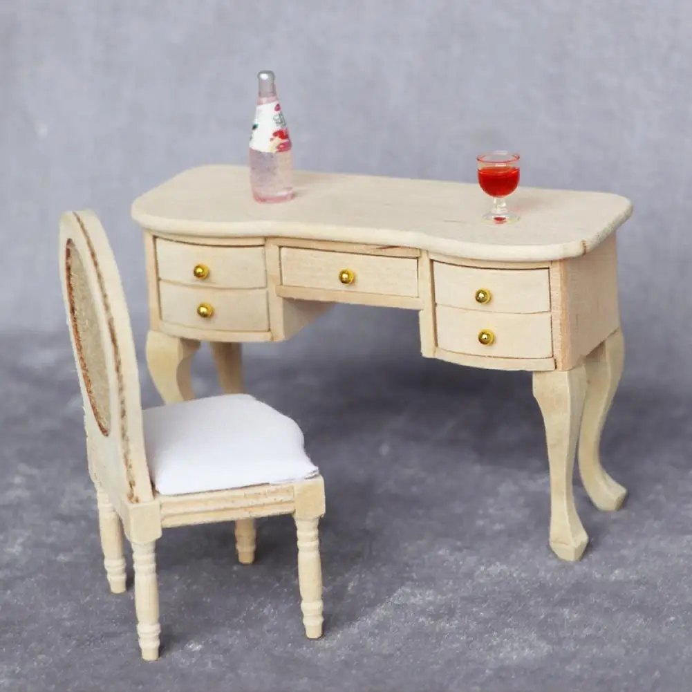 1/12 Dollhouse Mini 5drawer Table Desk Furniture Model Study Scene DIY Decor Study room micro scenes diy solid wood writing desk
1/12 Dollhouse Mini 5drawer Table Desk Furniture Model Study Scene DIY Decor Study room micro scenes diy solid wood writing desk