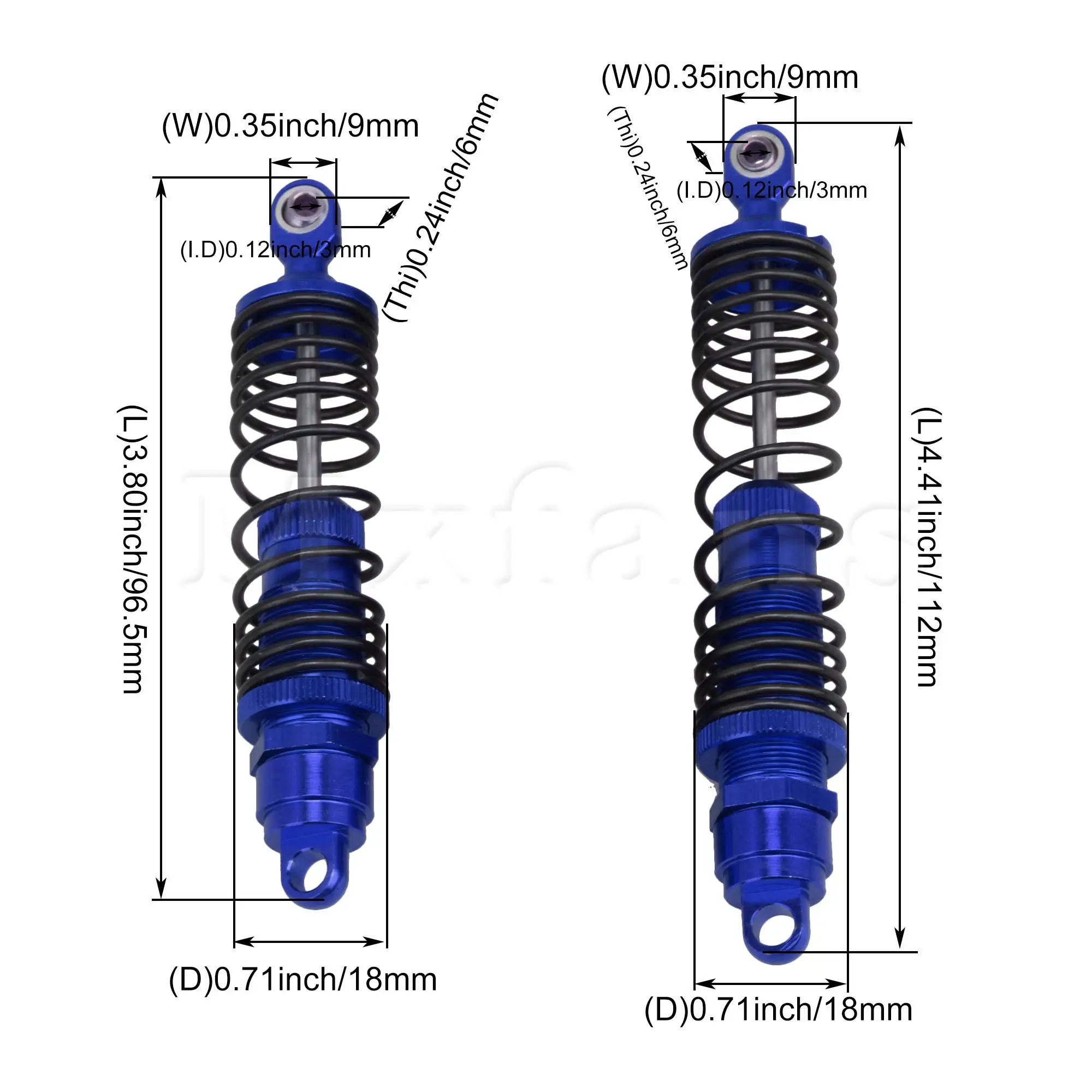 Mxfans 4Pcs Metal B-5862 RC Shock Absorber Replacement for TRXXAS Navy Blue
Mxfans 4Pcs Metal B-5862 RC Shock Absorber Replacement for TRXXAS Navy Blue