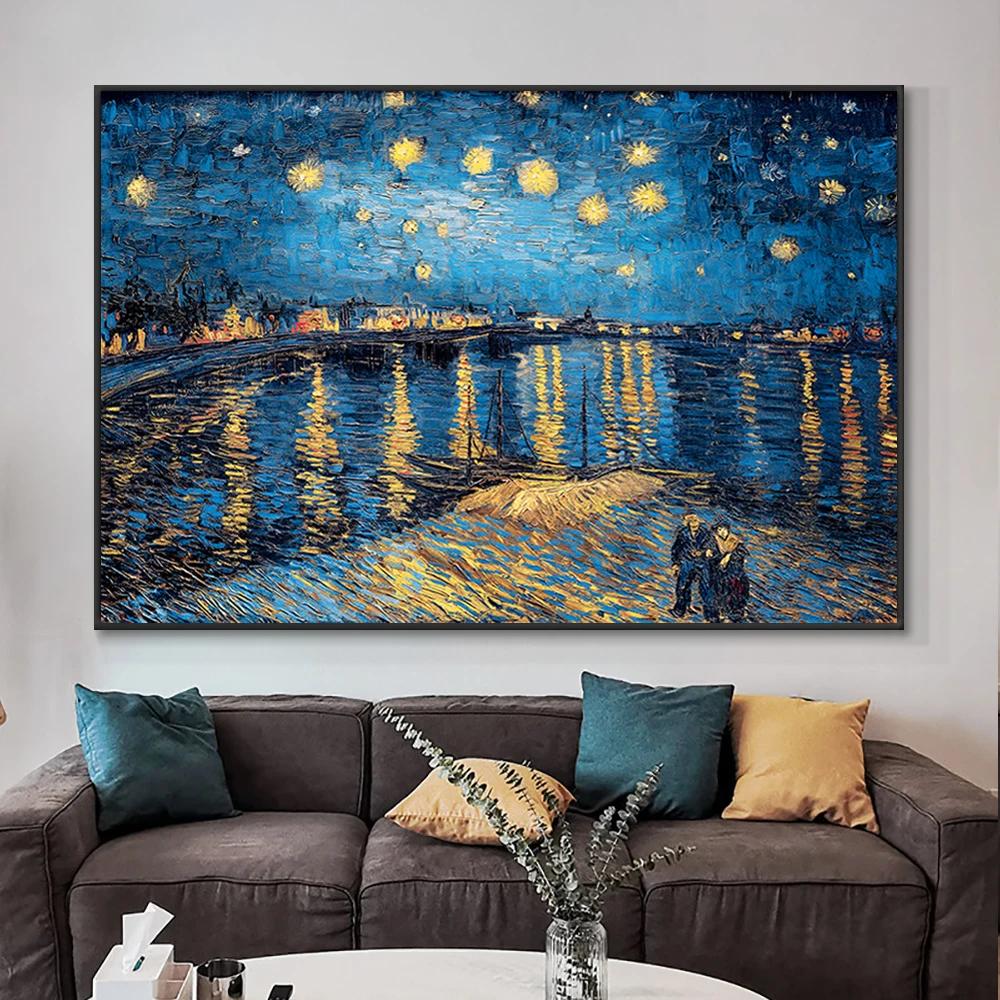 Famous Painting The Starry Night Oil Painting On Canvas 100% Hand Painted Oil Painting Handmade Wall Art For Living Room Decor
Famous Painting The Starry Night Oil Painting On Canvas 100% Hand Painted Oil Painting Handmade Wall Art For Living Room Decor