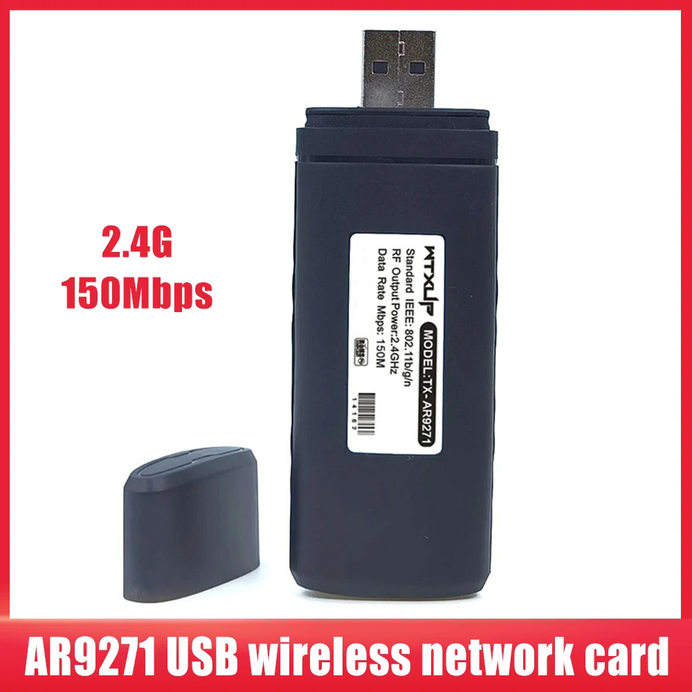 AR9271 Wireless Network Card 802.11N 2.4G 150Mbps Wireless USB WiFi Adapter for Windows 7/8/10/Kali Linux
AR9271 Wireless Network Card 802.11N 2.4G 150Mbps Wireless USB WiFi Adapter for Windows 7/8/10/Kali Linux