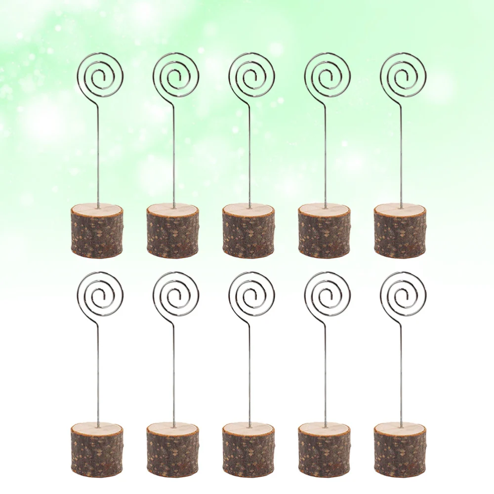 12 Pcs Creative Brown Wooden Wedding Seat Clips Creative Stump and Spiral Shaped Clips Memo Holders for Wedding Hotel Restauran
12 Pcs Creative Brown Wooden Wedding Seat Clips Creative Stump and Spiral Shaped Clips Memo Holders for Wedding Hotel Restauran